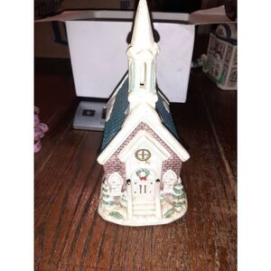 Vintage Christmas Holiday Village Lighted Church Building